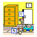 マウスハウス子供部屋(F503iS)の当時のゲーム画面