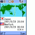 KK世界時計の当時のゲーム画面
