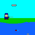 ｉさかなつりの当時のゲーム画面