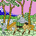 ｉゆらぎアート『東海道保土ケ谷』の当時のゲーム画面