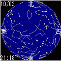 星空時計(504i用)の当時のゲーム画面