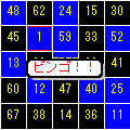 ケータイＤＥビンゴの当時のゲーム画面