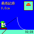 ウキウキ浮き釣り(ヘラブナ釣り編)の当時のゲーム画面2