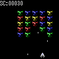 宇宙の自由作戦の当時のゲーム画面