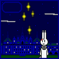 うさぎの星時計の当時のゲーム画面