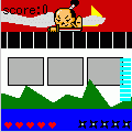 決戦！忍者屋敷(投げ手裏剣編)の当時のゲーム画面2