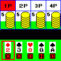 ビデオポーカーの当時のゲーム画面