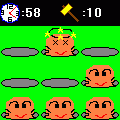 モグラ叩きの当時のゲーム画面