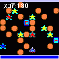 宇宙飛行の当時のゲーム画面