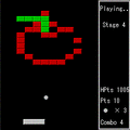ブロック崩しの当時のゲーム画面
