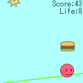 BurgerCatchの当時のゲーム画面