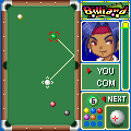 アプリ ビリヤードの当時のゲーム画面