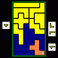 PolyShapes 5Squaresの当時のゲーム画面