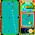ビリヤード⑨ボールの当時のゲーム画面
