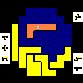 PolyShapes 5Squares3の当時のゲーム画面