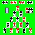 ピラミッド崩しの当時のゲーム画面