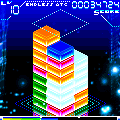 ブロックタワーの当時のゲーム画面