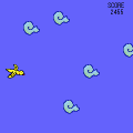ばたグライドの当時のゲーム画面