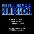 METAL GEAR 2:SOLID SNAKEの当時のゲーム画面