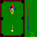 フリービリヤードの当時のゲーム画面