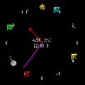方位時計の当時のゲーム画面