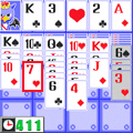 ソリティアの当時のゲーム画面3