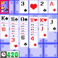 ソリティアの当時のゲーム画面4
