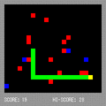 クラシック・スネークの当時のゲーム画面
