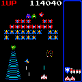 ギャラガの当時のゲーム画面2