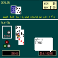 ブラックジャック科の当時のゲーム画面