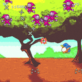'ぷちゲーム'ぷぅたコップの当時のゲーム画面