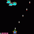 宇宙人vs防衛軍の当時のゲーム画面