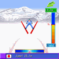 ワールドスキージャンプの当時のゲーム画面