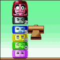 だるま落とされの当時のゲーム画面
