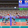 ファミリーバレーボールの当時のゲーム画面