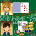 ラッキーブラックジャックの当時のゲーム画面
