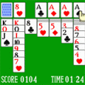 ソリティアの当時のゲーム画面