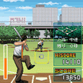 バッティング練習の当時のゲーム画面