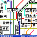 東京近郊路線図の当時のゲーム画面
