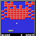 SUPERブロック崩しの当時のゲーム画面