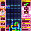 TETRIS BLUE  ケータイ少女の当時のゲーム画面