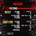 TETRIS　BLACK　RANKINGの当時のゲーム画面3