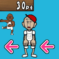 直感バカゲーニクササイズ！の当時のゲーム画面