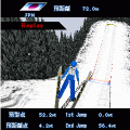 直感☆スキージャンプの当時のゲーム画面