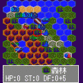 バーチャル大戦略1-小規模地域紛争の当時のゲーム画面
