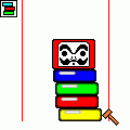 だるまおとし２の当時のゲーム画面