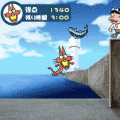 ニャロメの魚とりの当時のゲーム画面