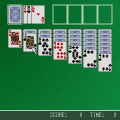 ソリティアの当時のゲーム画面
