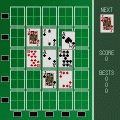 ポーカーソリティアの当時のゲーム画面
