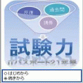 試験力【ITパスポート21年春】iアプリ版の当時のゲーム画面